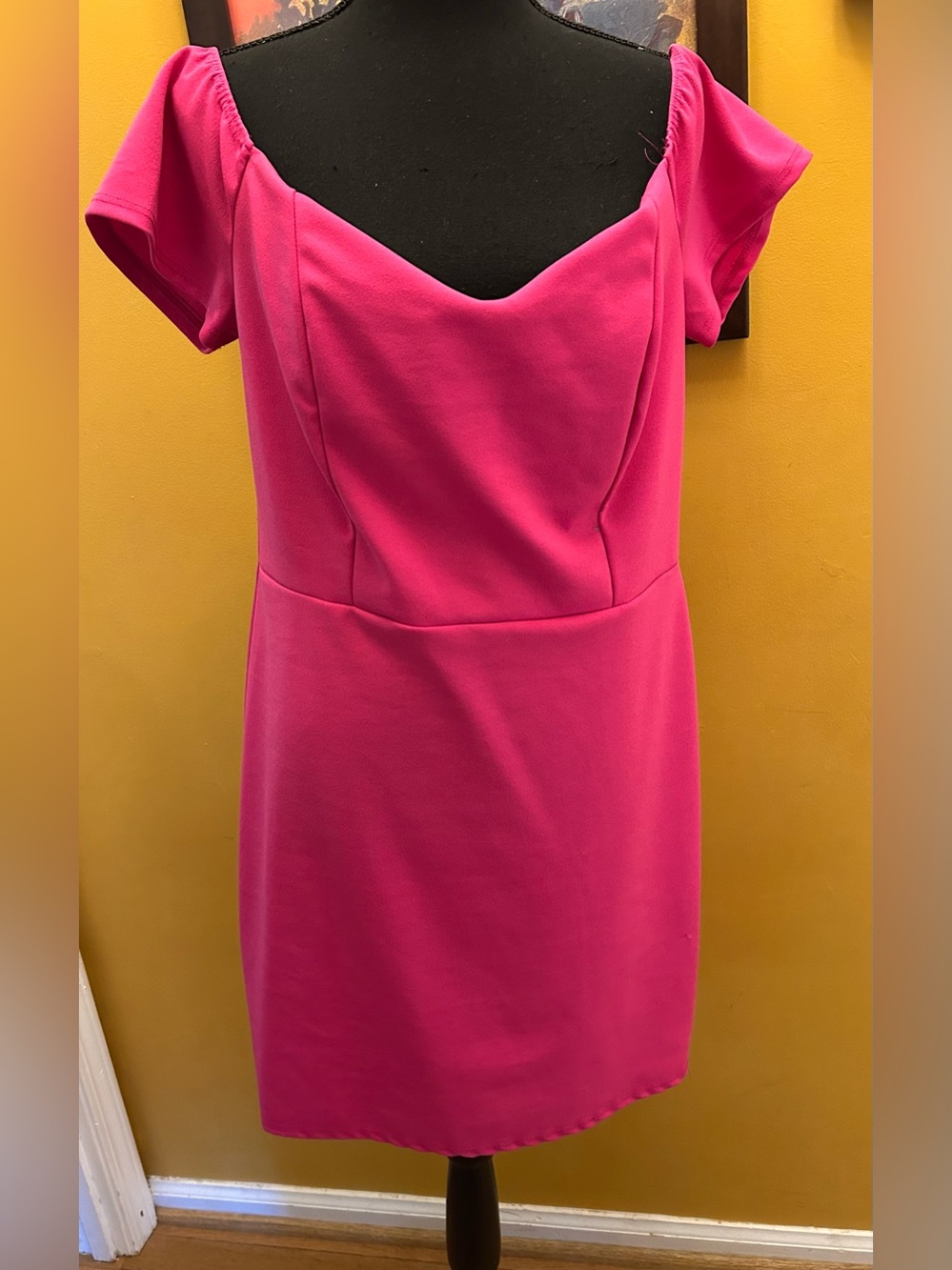 Charlotte Russe Magenta Sweetheart Bodice Dress 1X